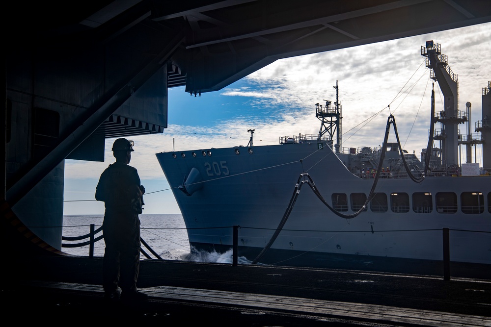 Nimitz Conducts a Replenishment-at-Sea