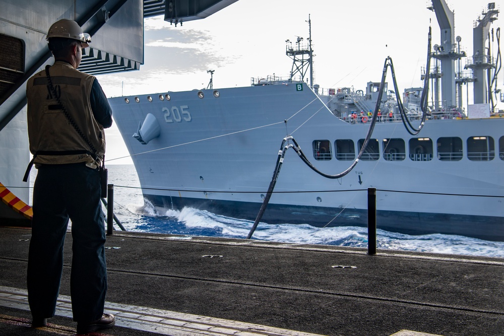 Nimitz Sailors Conduct a Refueling-at-Sea