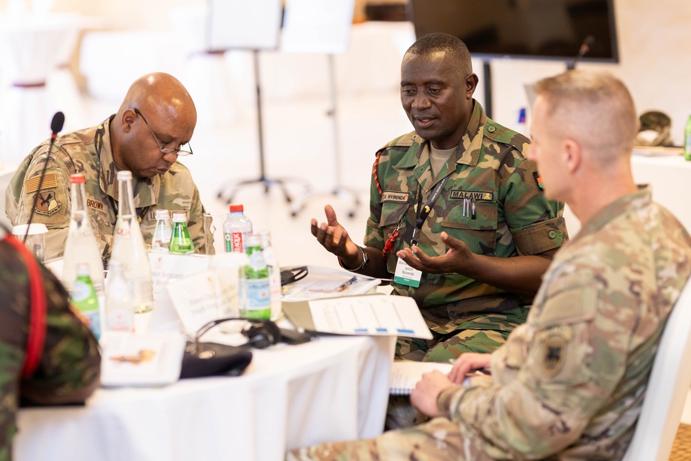Senior enlisted leaders hold group discussions during ALFS 25