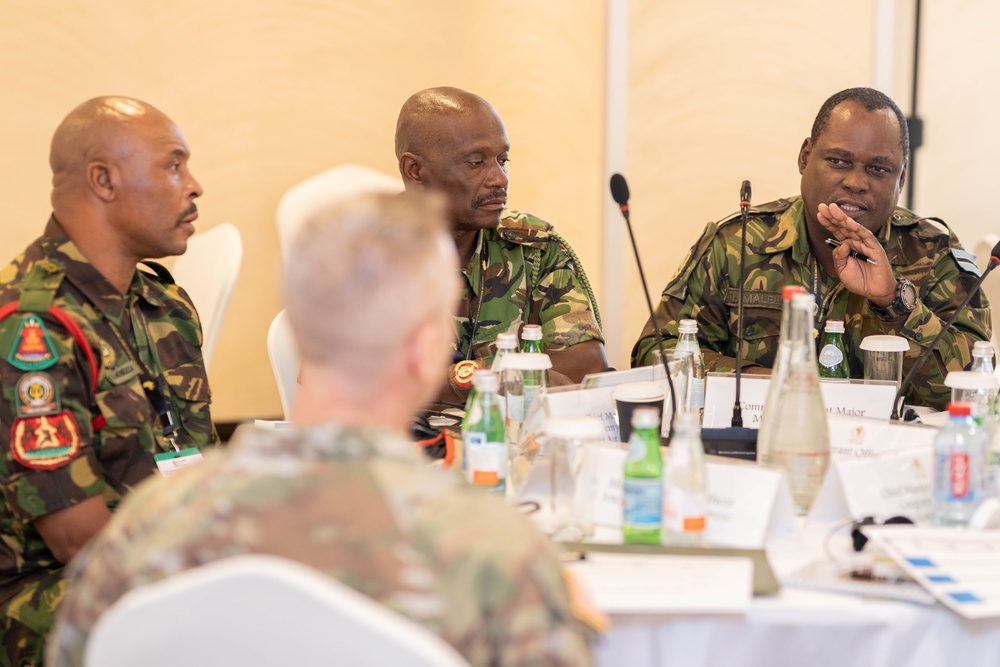 Senior enlisted leaders hold group discussions during ALFS 25