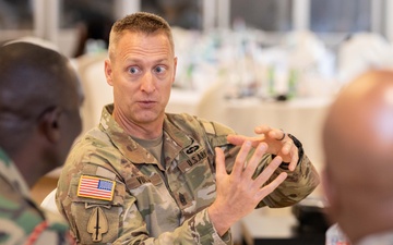 Senior enlisted leaders hold group discussions during ALFS 25