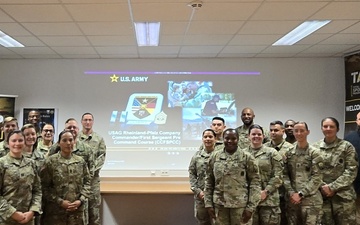 USAG Rheinland-Pfalz hosts first-ever pre-command course, preps commanders, first sergeants to lead in complex theater