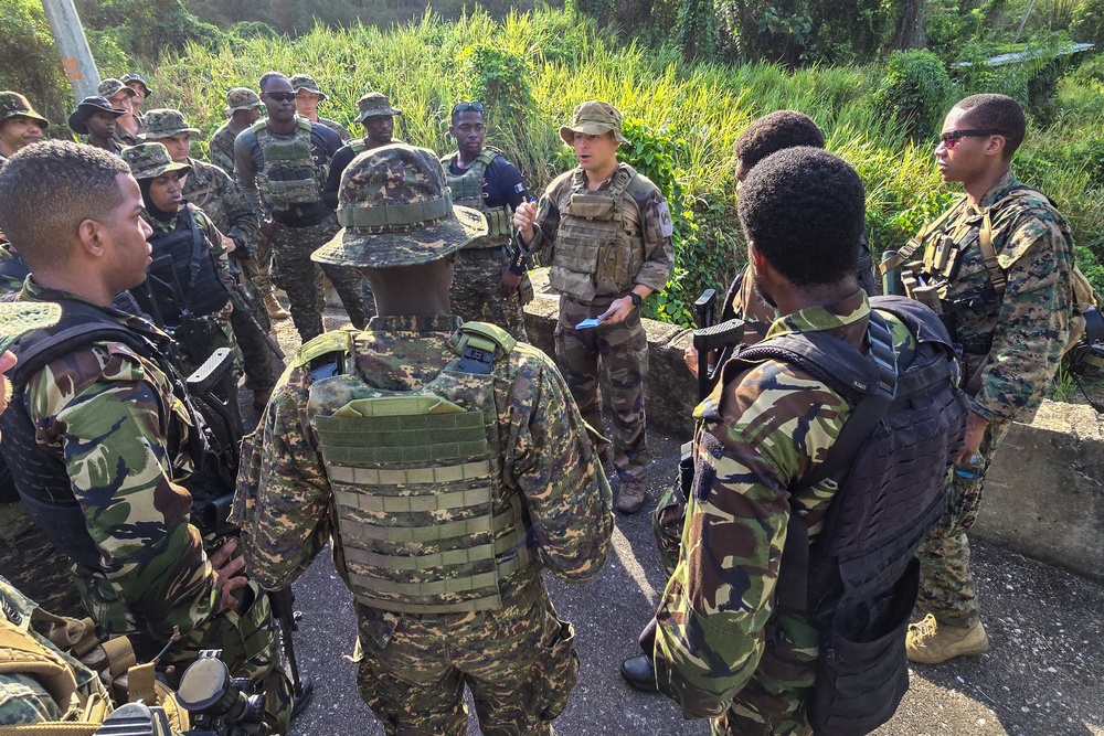 Combined forces conduct jungle patrol training during TRADEWINDS 25