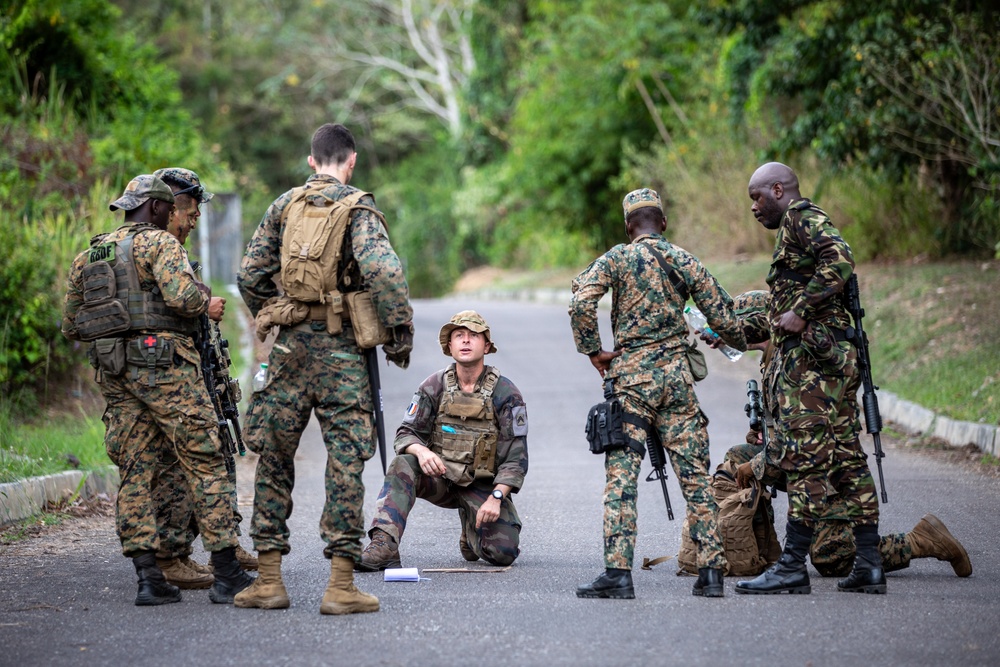 Combined forces conduct jungle patrol training during TRADEWINDS 25