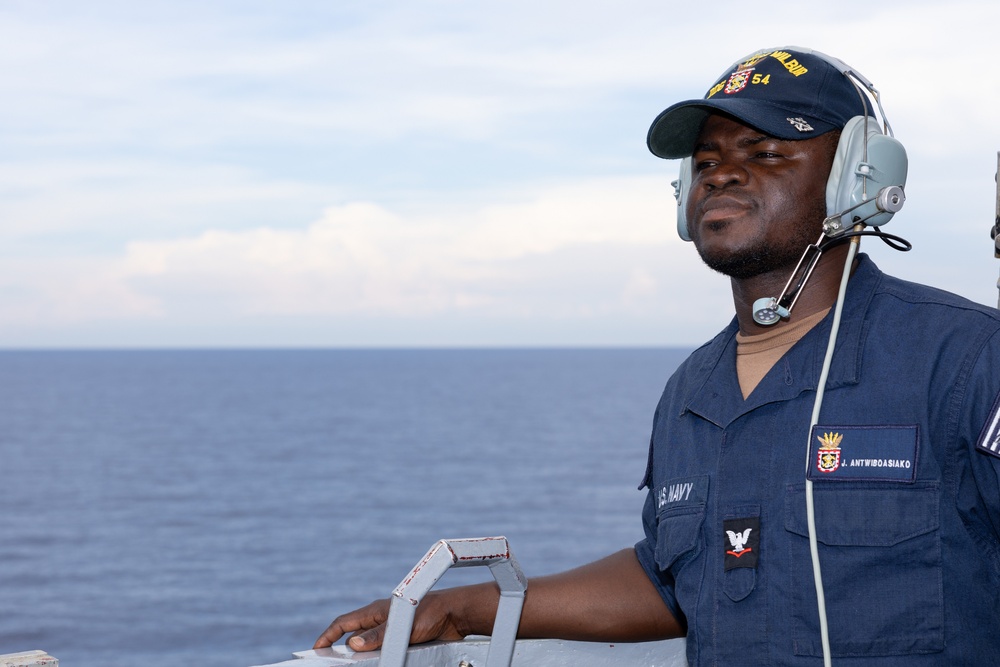 Curtis Wilbur Sailor Stands Lookout