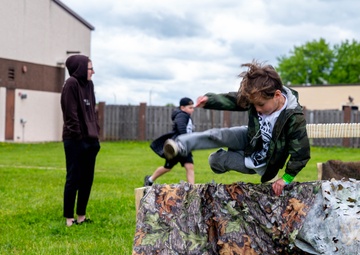 Military children undergo mock deployment at Whiteman AFB