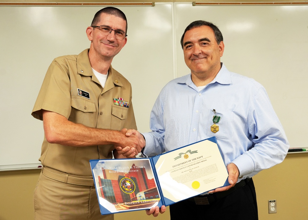 NAMRU San Antonio Research Director awarded Civilian Service Commendation Medal