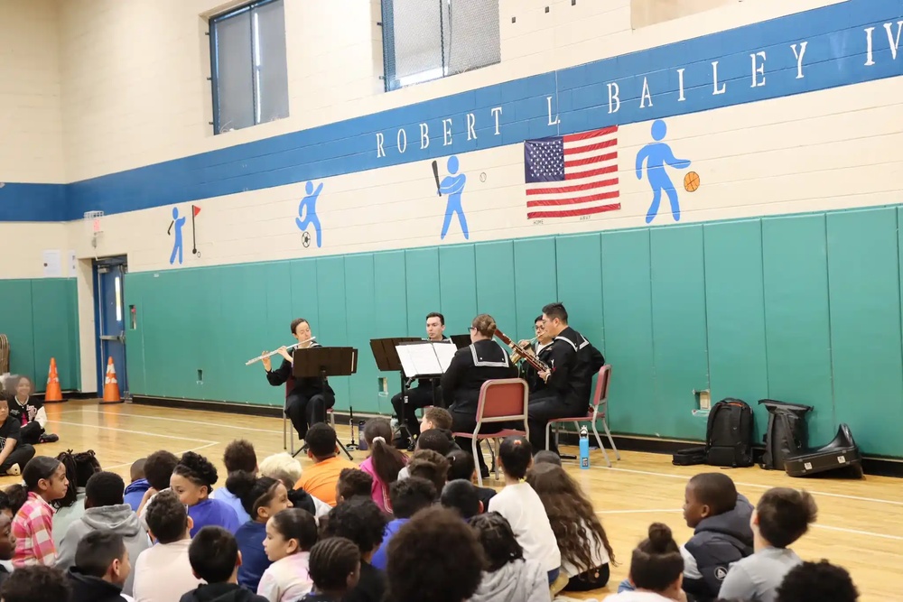 &quot;Crosswinds&quot; Woodwind Quintet performs at Robert L. Bailey Elementary School