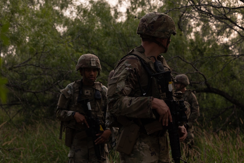 U.S. Soldiers patrol the southern border