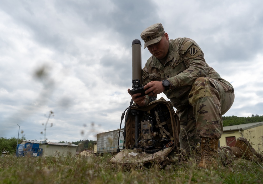 3rd Infantry Division Soldiers operate Beast+ electronic warfare system during Combined Resolve 25-02