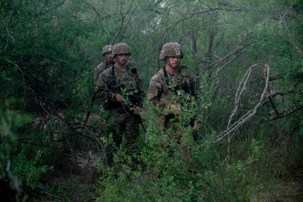 U.S. Soldiers patrol the southern border