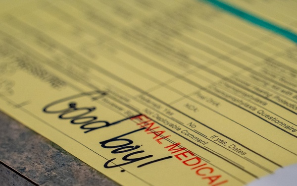 Rocky the bulldog in-processes at 3rd ID