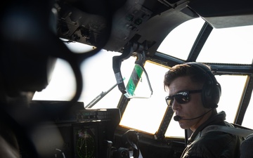 U.S. Marines with VMGR-252 conduct aerial refueling
