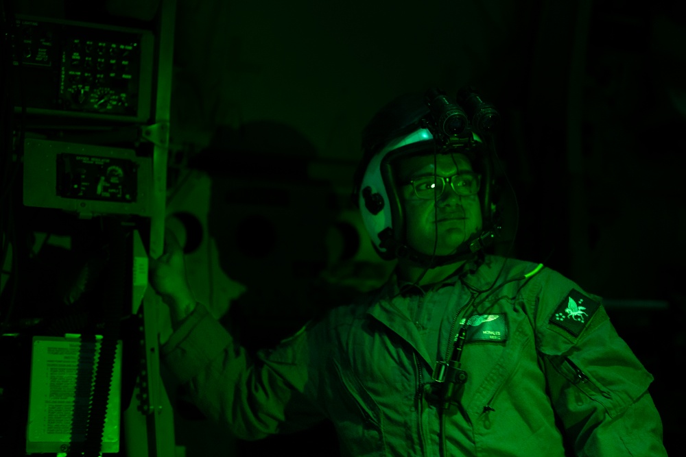 U.S. Marines with VMGR-252 conduct aerial refueling