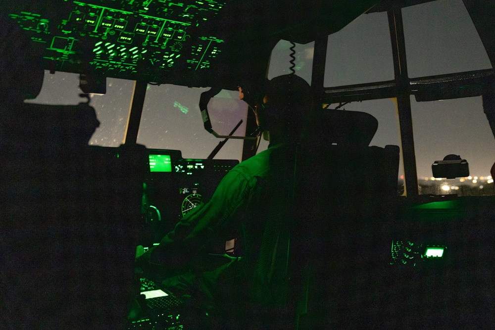U.S. Marines with VMGR-252 conduct aerial refueling