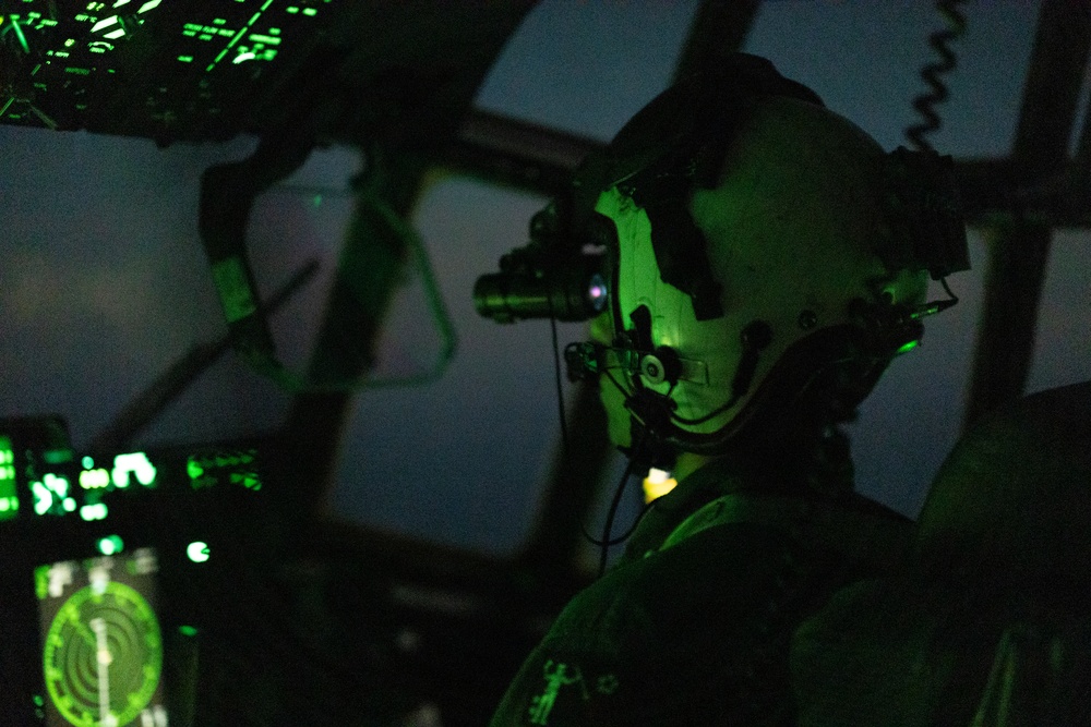 U.S. Marines with VMGR-252 conduct aerial refueling