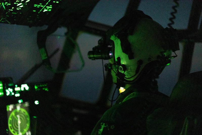 U.S. Marines with VMGR-252 conduct aerial refueling