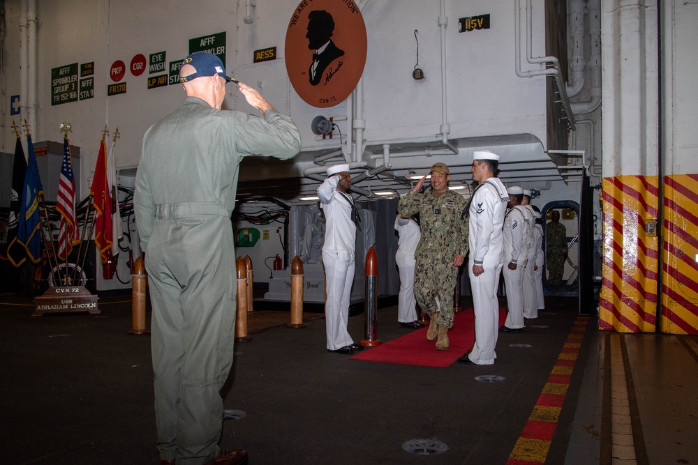 Abraham Lincoln hosts Chief of Supply Corps, Rear Adm. Epps