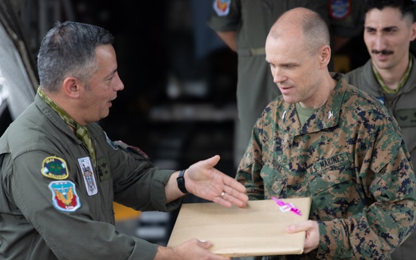 Argentinian air force recognizes multinational personnel during TRADEWINDS 25