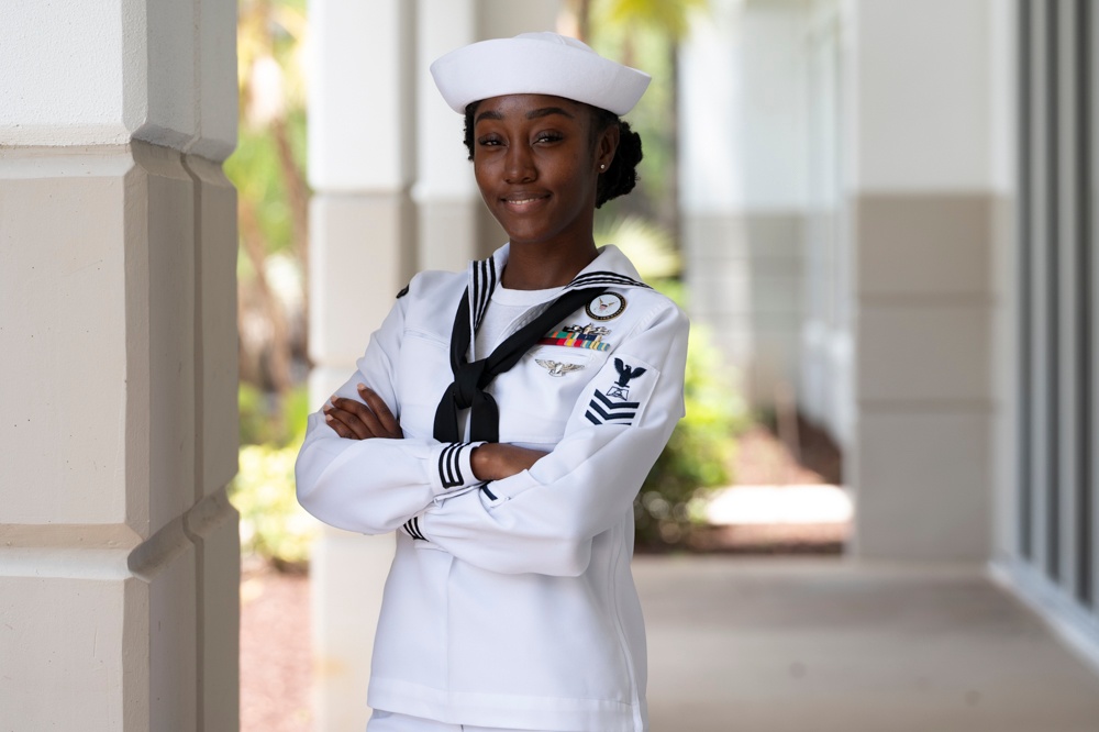 NTAG Miami Sailor Poses for a Photo