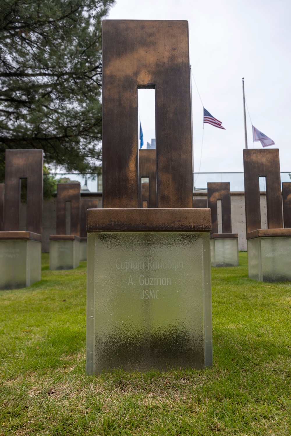 RS OKC Marines visit OKC Memorial and attend marathon expo