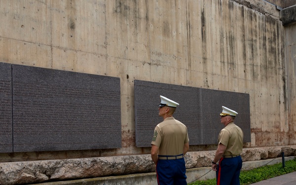 RS OKC Marines visit OKC Memorial and attend marathon expo