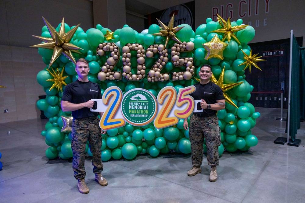 RS OKC Marines visit OKC Memorial and attend marathon expo
