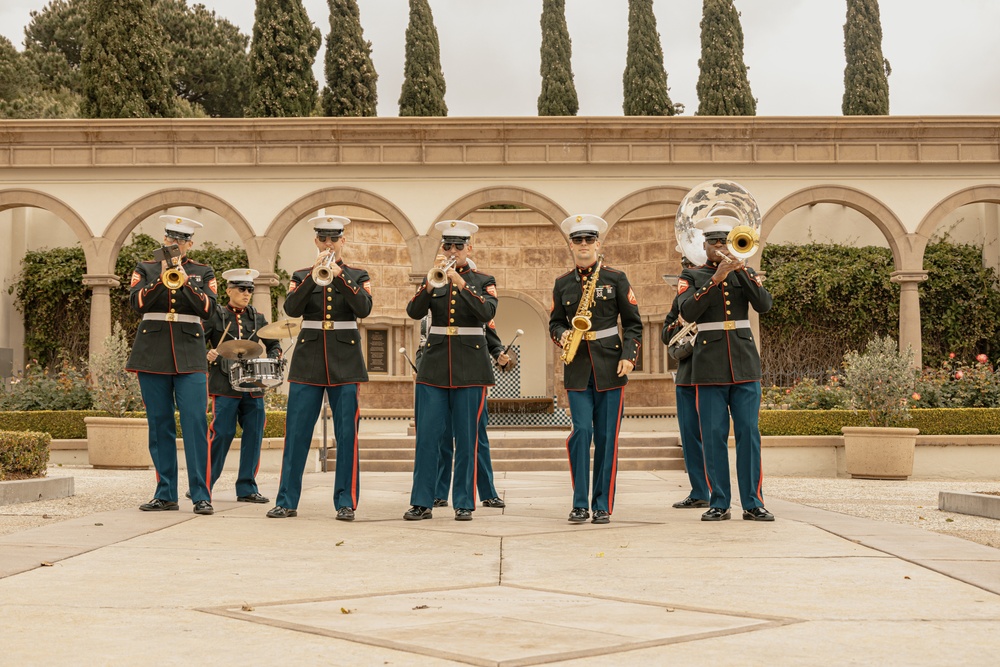 Bruno goes to the SD Legion Rugby Military appreciation game with Marine Band San Diego