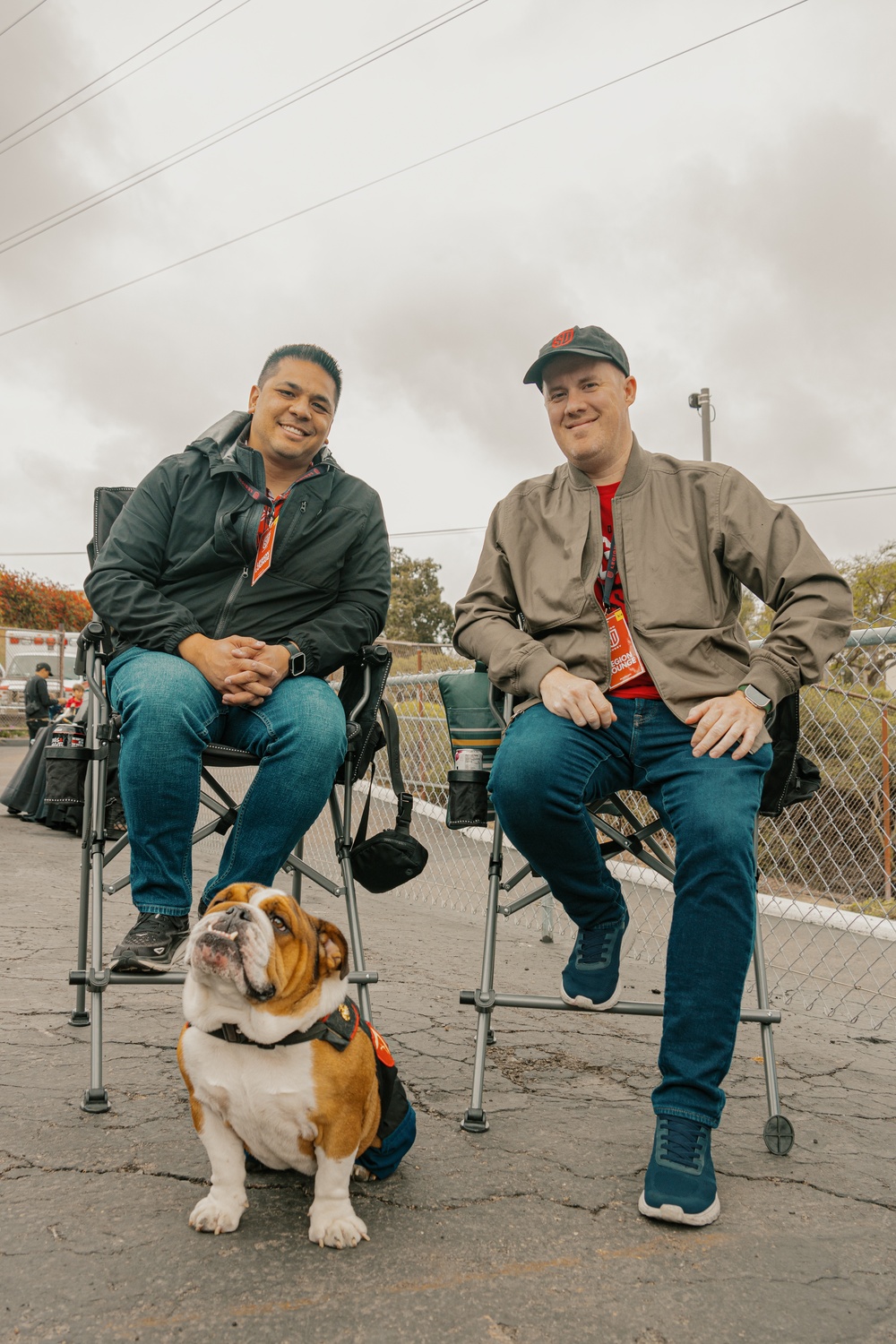 Bruno goes to the SD Legion Rugby Military appreciation game with Marine Band San Diego