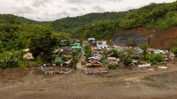 U.S., Philippines forces, setup medical supplies in Dugui San Isidro, Virac, Catanduanes