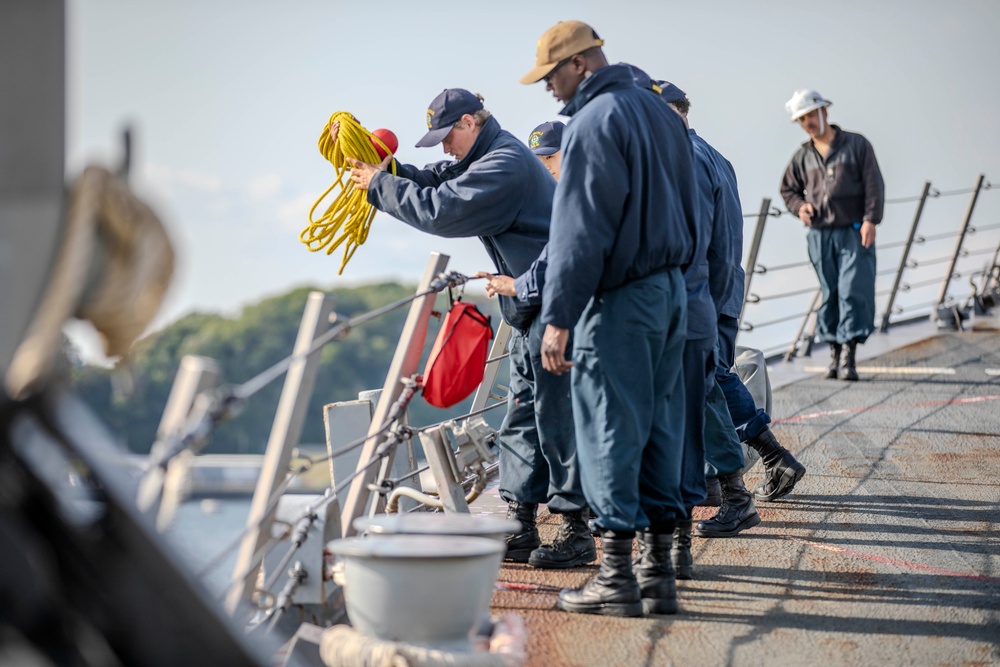 USS Preble Conducts Sea and Anchor Evolution