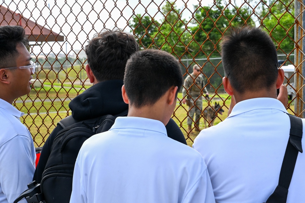 JROTC and Pre-engineering students tour Andersen Air Force Base