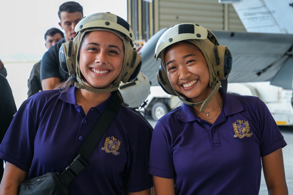 JROTC and Pre-engineering students tour Andersen Air Force Base