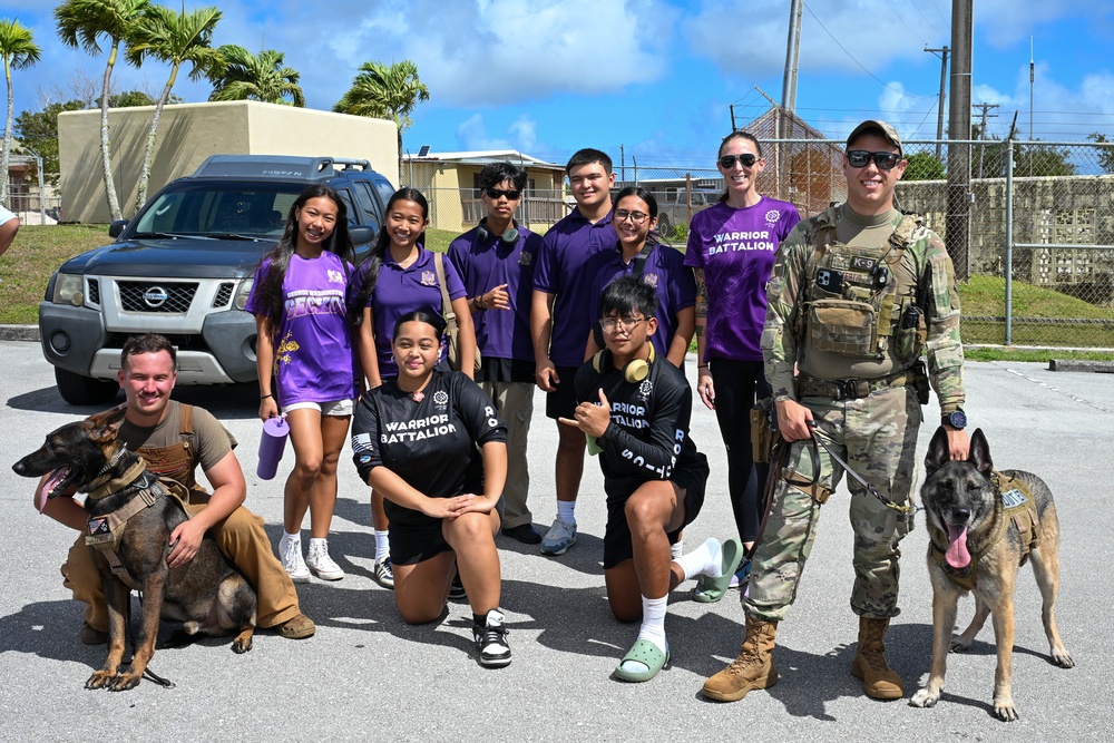 JROTC and Pre-engineering students tour Andersen Air Force Base