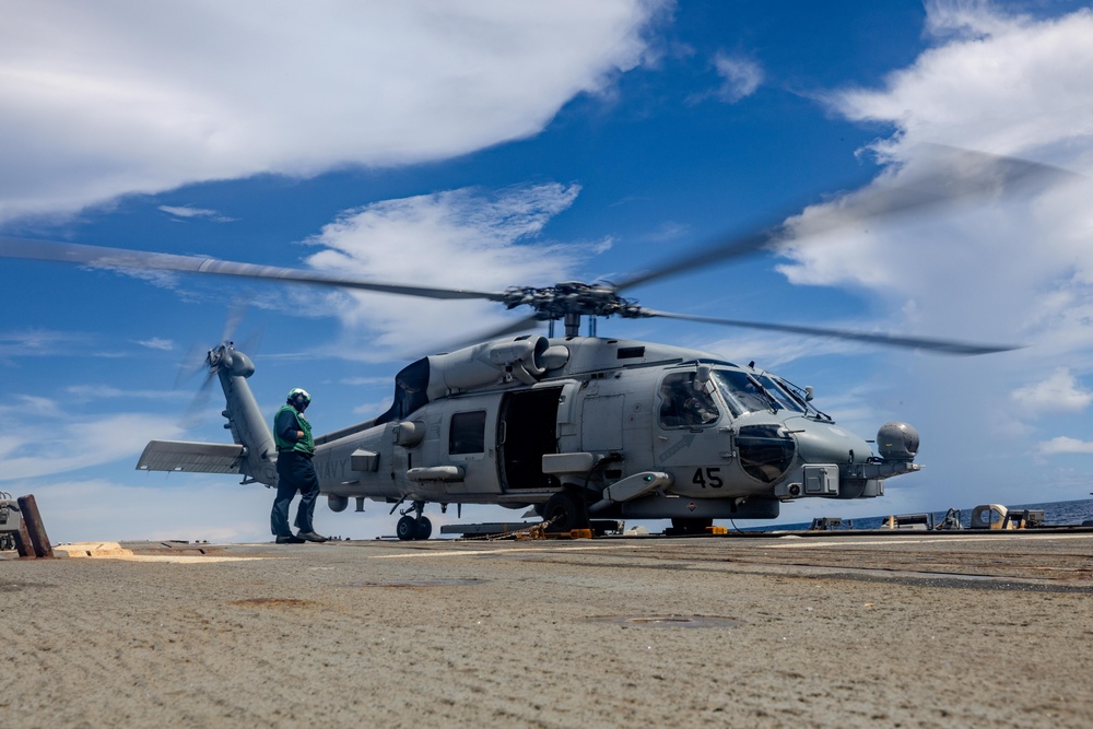 USS Ralph Johnson Conducts an Expendable Mobile Anti-Submarine Warfare Training Target Exercise with HSM 49.4