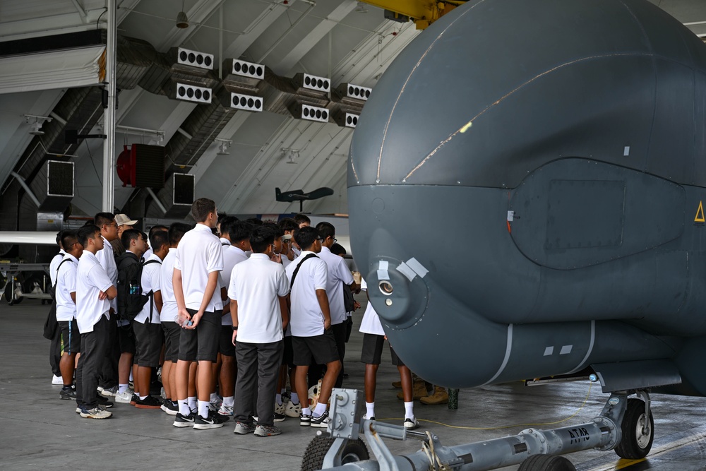 JROTC and Pre-engineering students tour Andersen Air Force Base