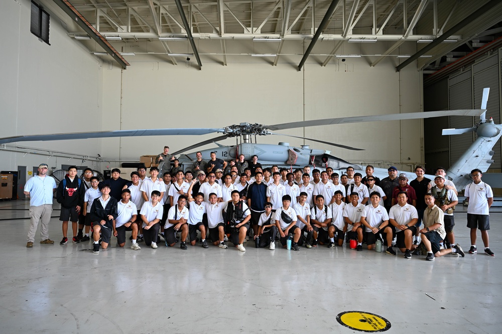 JROTC and Pre-engineering students tour Andersen Air Force Base