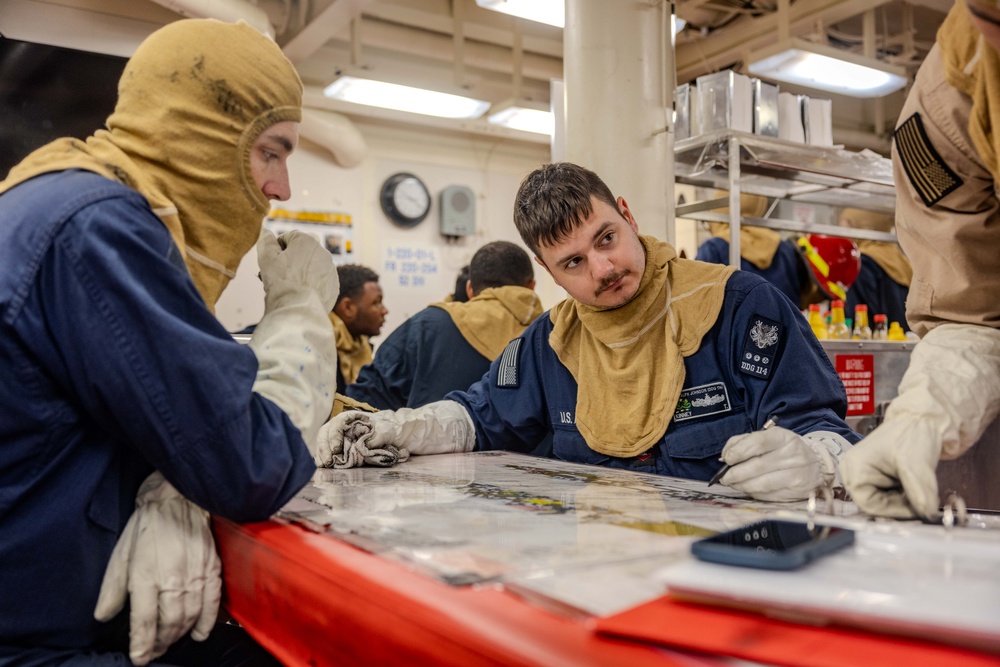 General Quarters Drill aboard USS Ralph Johnson