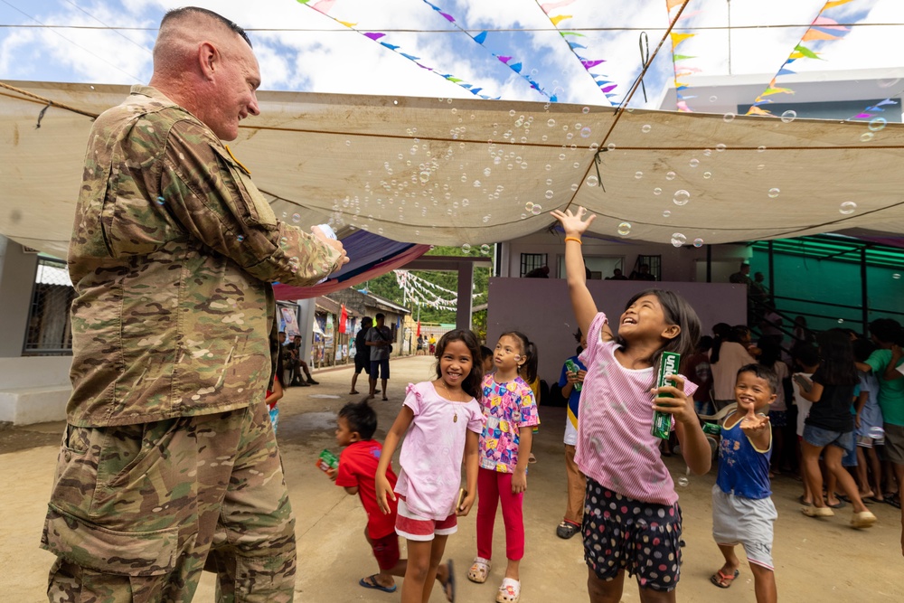 Balikatan 25: U.S., Philippines forces, provide aid to Barangay Dugui San Isidro, Virac, locals.