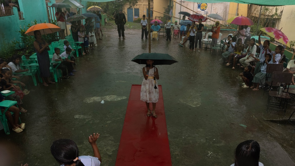 U.S., Philippines forces, ‘Bundle of Joy’ reaches Dugui San Isidro Elementary School.