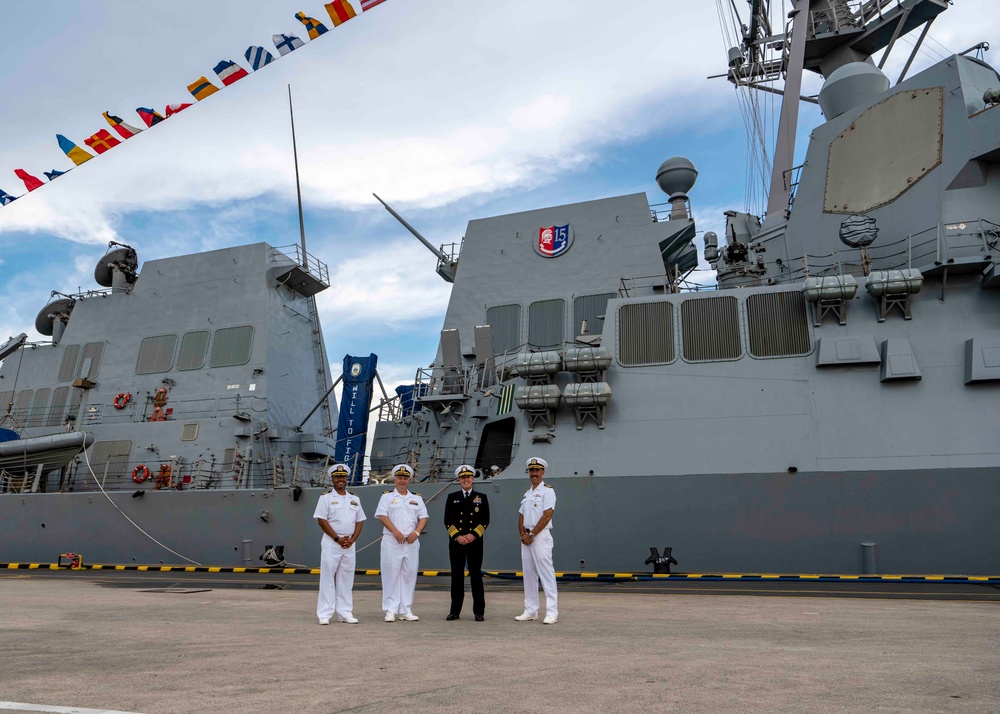 U.S. Pacific Fleet Commander visits USS Dewey while in Republic of Singapore for IMDEX Asia 25
