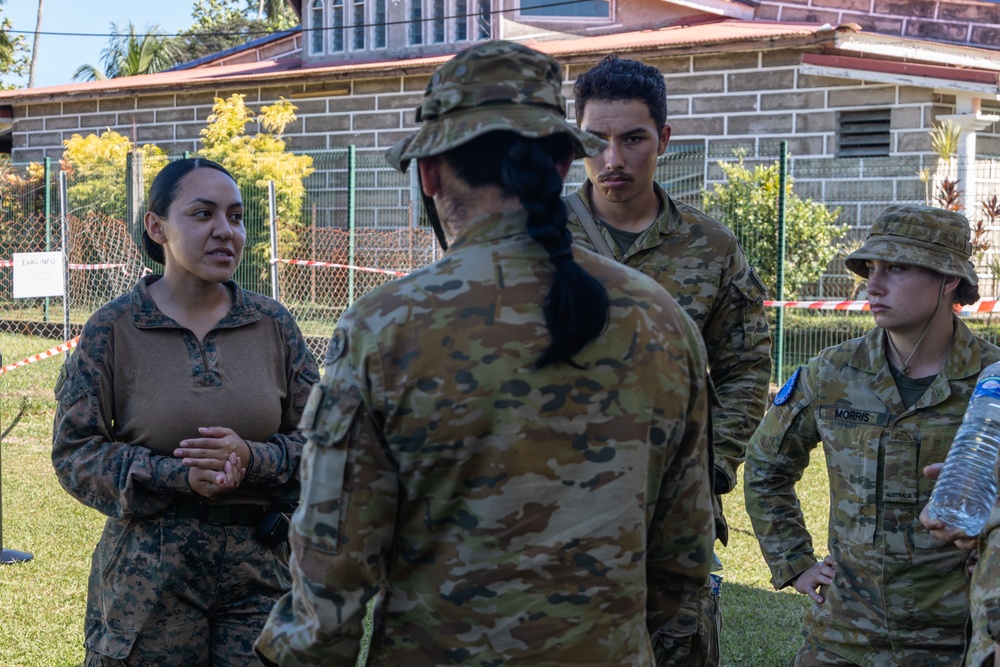 Croix Du Sud: U.S. Marines, service members conduct evacuation control center exercise