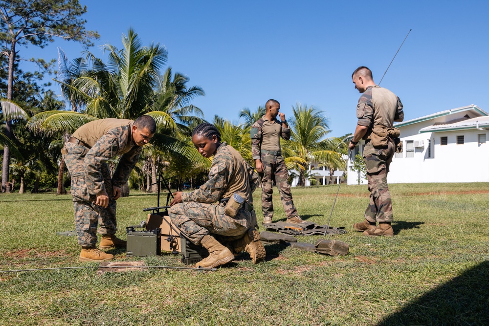 Croix Du Sud: U.S. Marines, service members conduct evacuation control center exercise