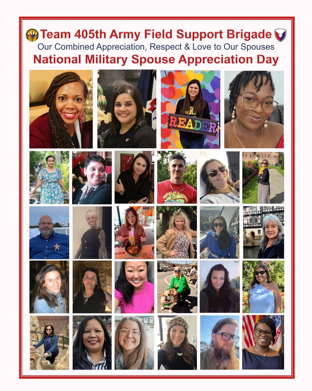 405th AFSB sends appreciation, respect, love to spouses on Military Spouse Appreciation Day