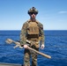 U.S. Marines with FAST Company Europe conduct weapon manipulation drills aboard the USS Mount Whitney
