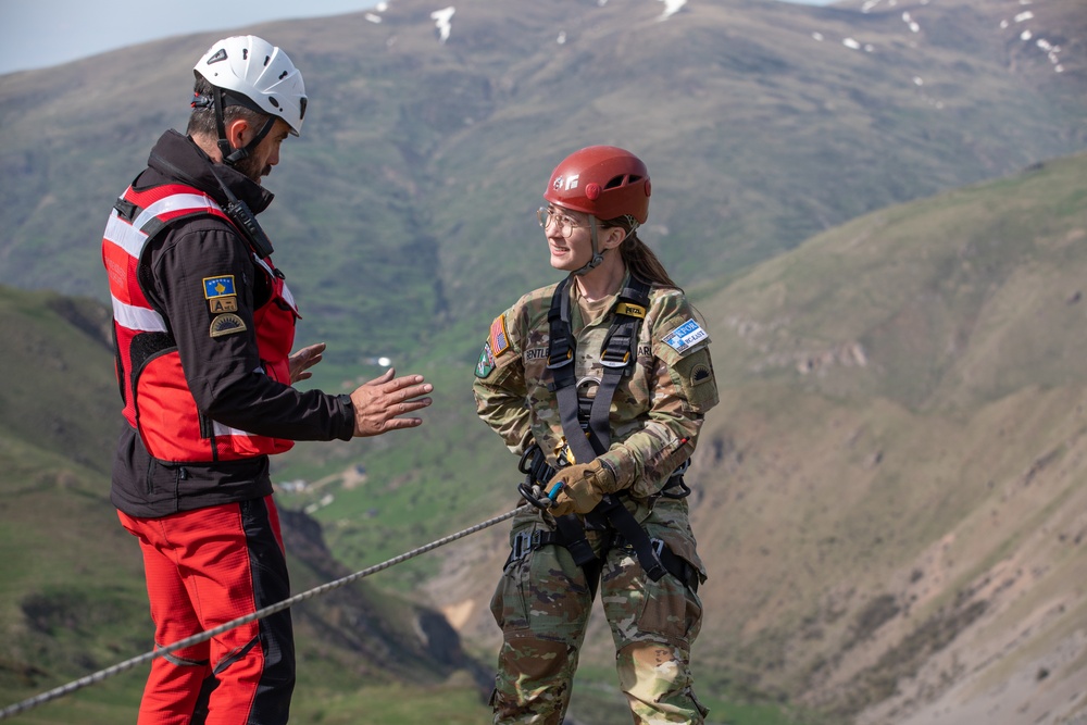 U.S. KFOR Soldiers Conduct Joint Training with Kosovo Search and Rescue Association