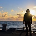Aviation Machinist's Mate Airman Jorge Sbordone observes a preflight during Formidable Shield (FS) 2025