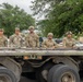 13th Armored Corps Sustainment Command Soldiers offload display truck