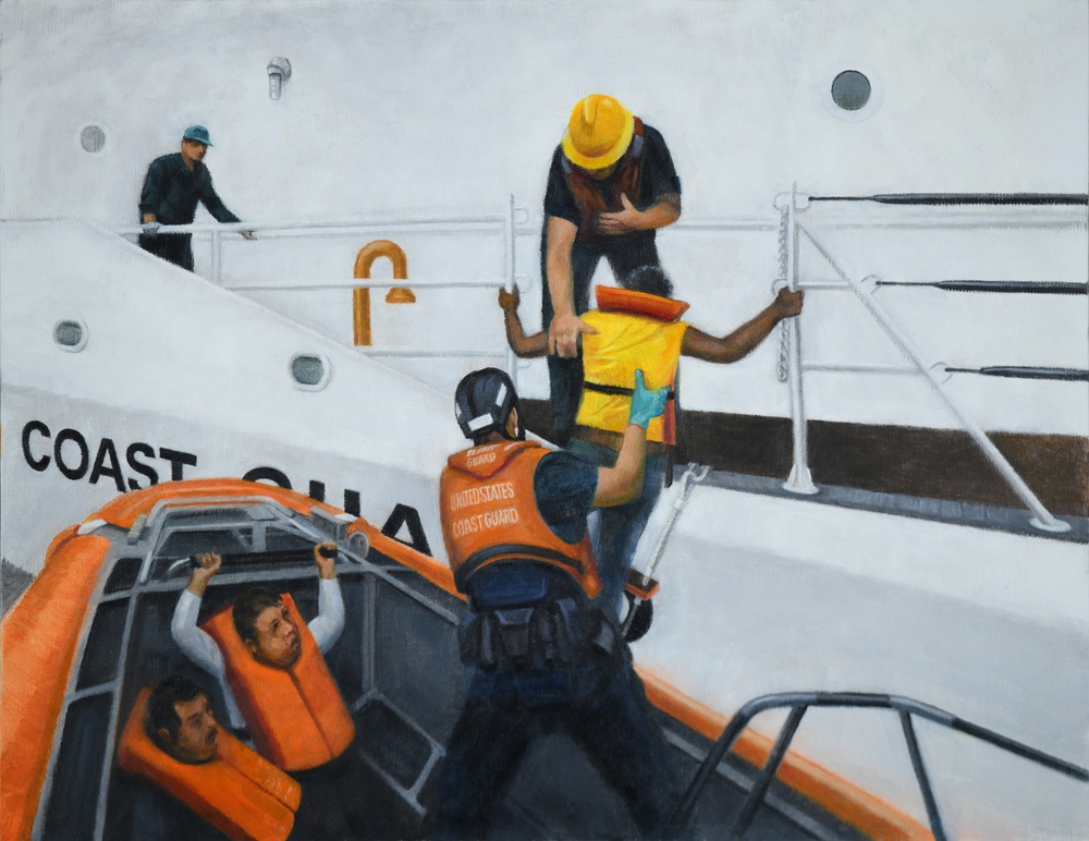 US Coast Guard Art Program Collection 2025, Obj. Id. # 202504, &quot;Operation Vigilant Sentry,&quot; Michael Davis
