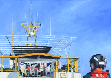 US Coast Guard Art Program Collection 2025, Obj. Id. # 202506. &quot;Boarding and inspection,&quot; Amy DiGi